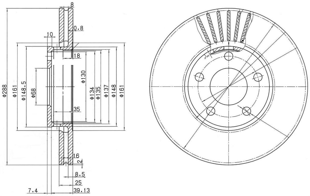 Passat 2001 - 2005 Ön Fren Diski