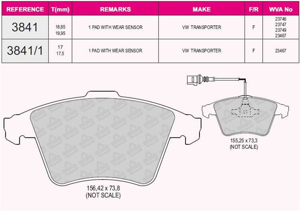Transporter T5 Ön Fren Balata Takımı