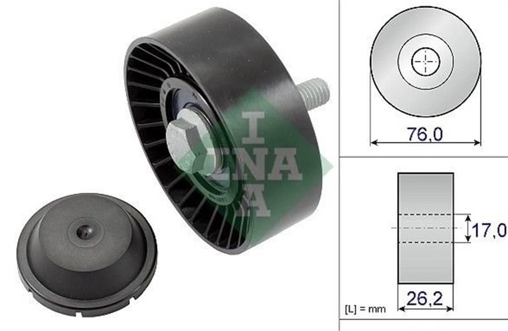 Volkswagen Golf 6 2009 - 2012 1.2 TSI V Kayış Gergi Rulmanı İna Marka 03F145276