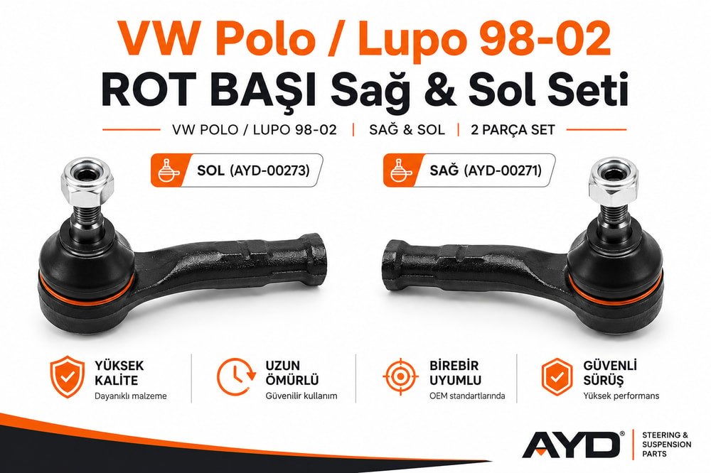 AYDVW Polo / Lupo 98-02 Sağ & Sol Rot Başı SetiAYD 91-00273 / AYD 91-00271