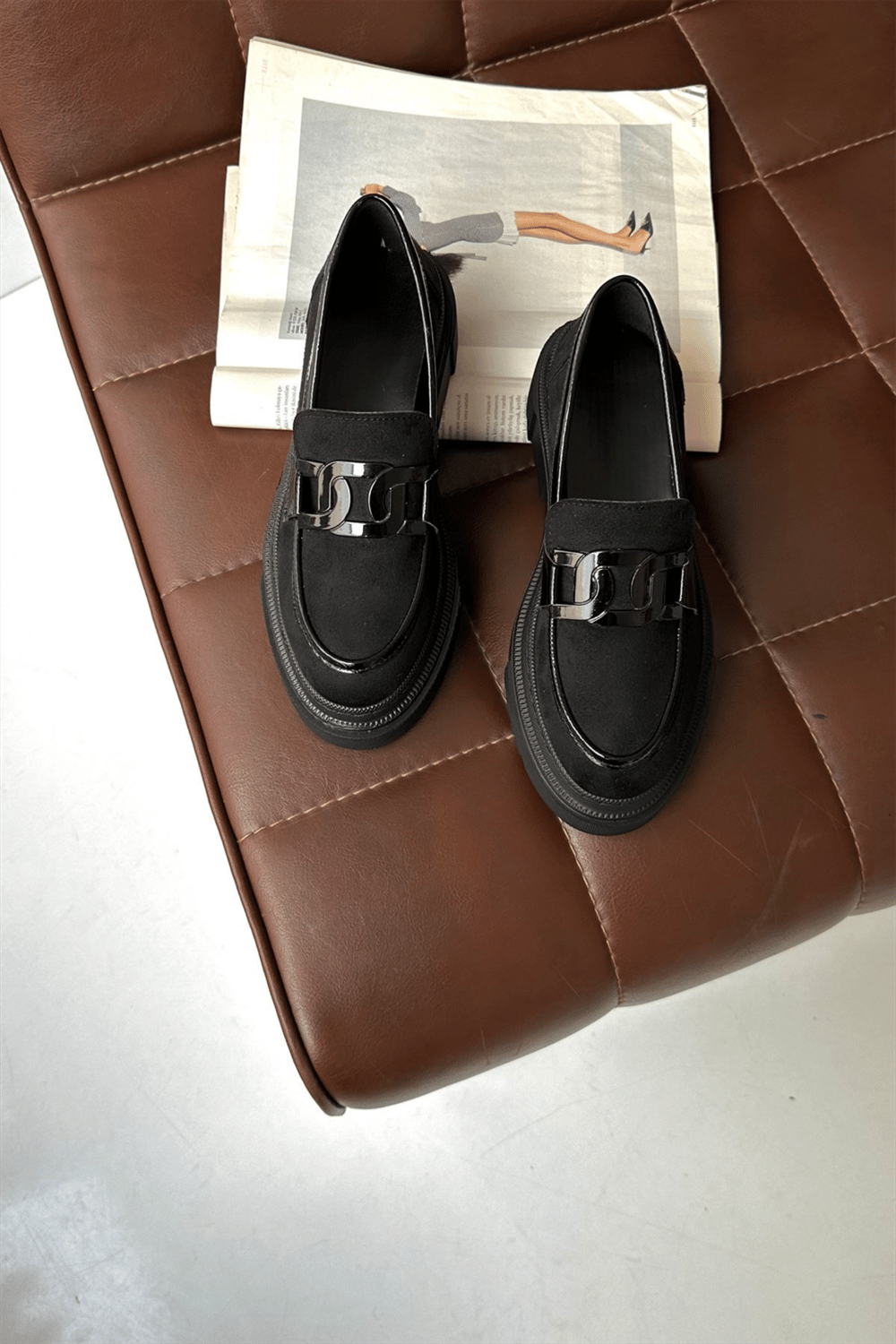 Kadın Loafer Ayakkabı SİYAH SÜET