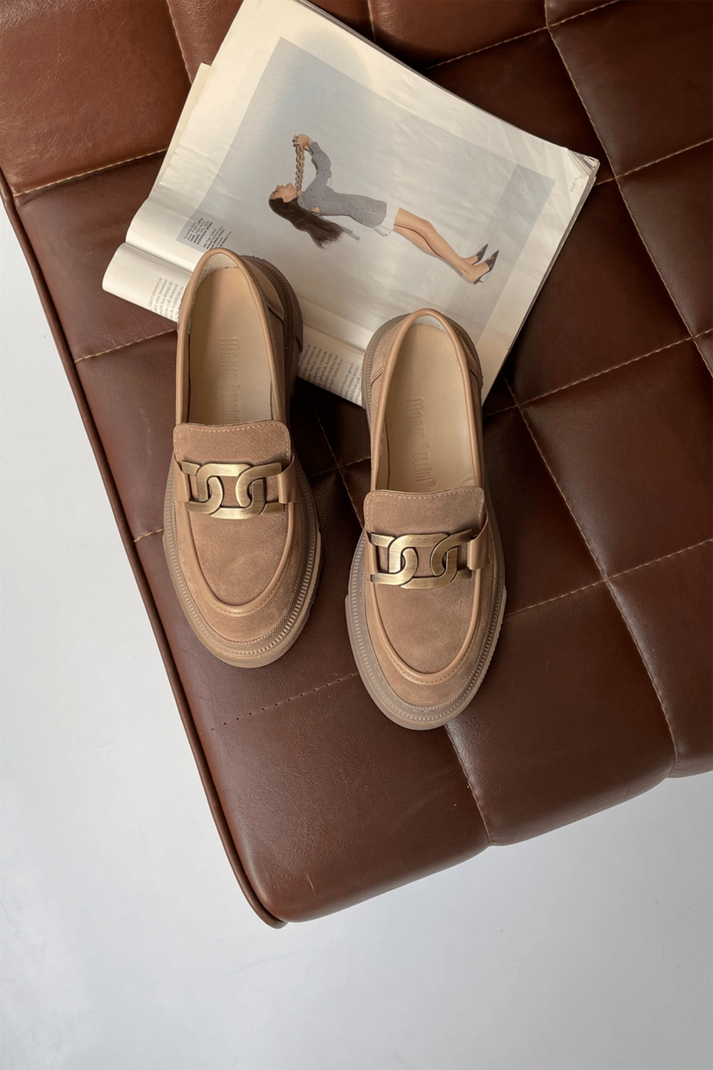 Kadın Loafer Ayakkabı VİZON SÜET