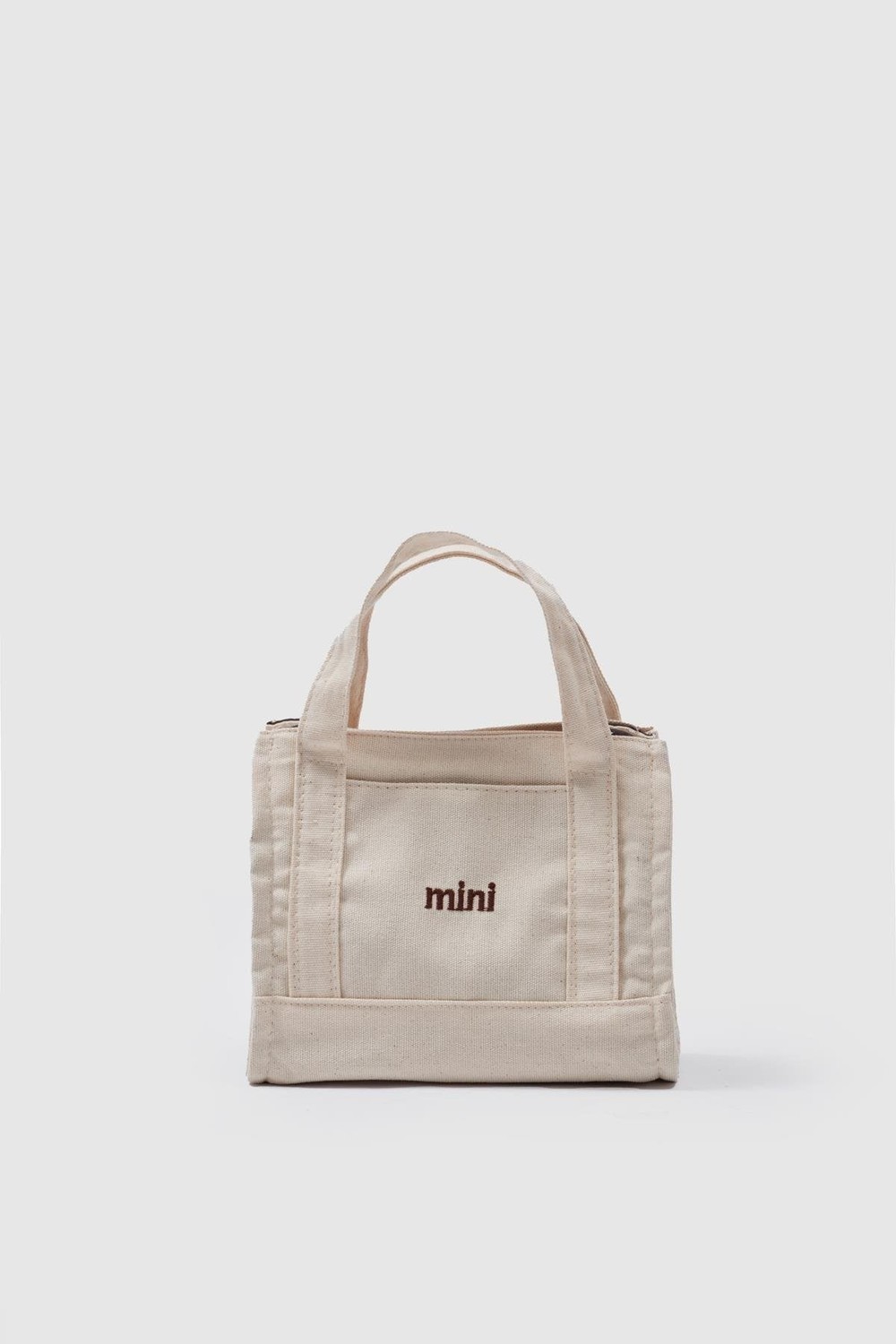 Kanvas Kumaş Kadın Çapraz Çanta Mini BEJ