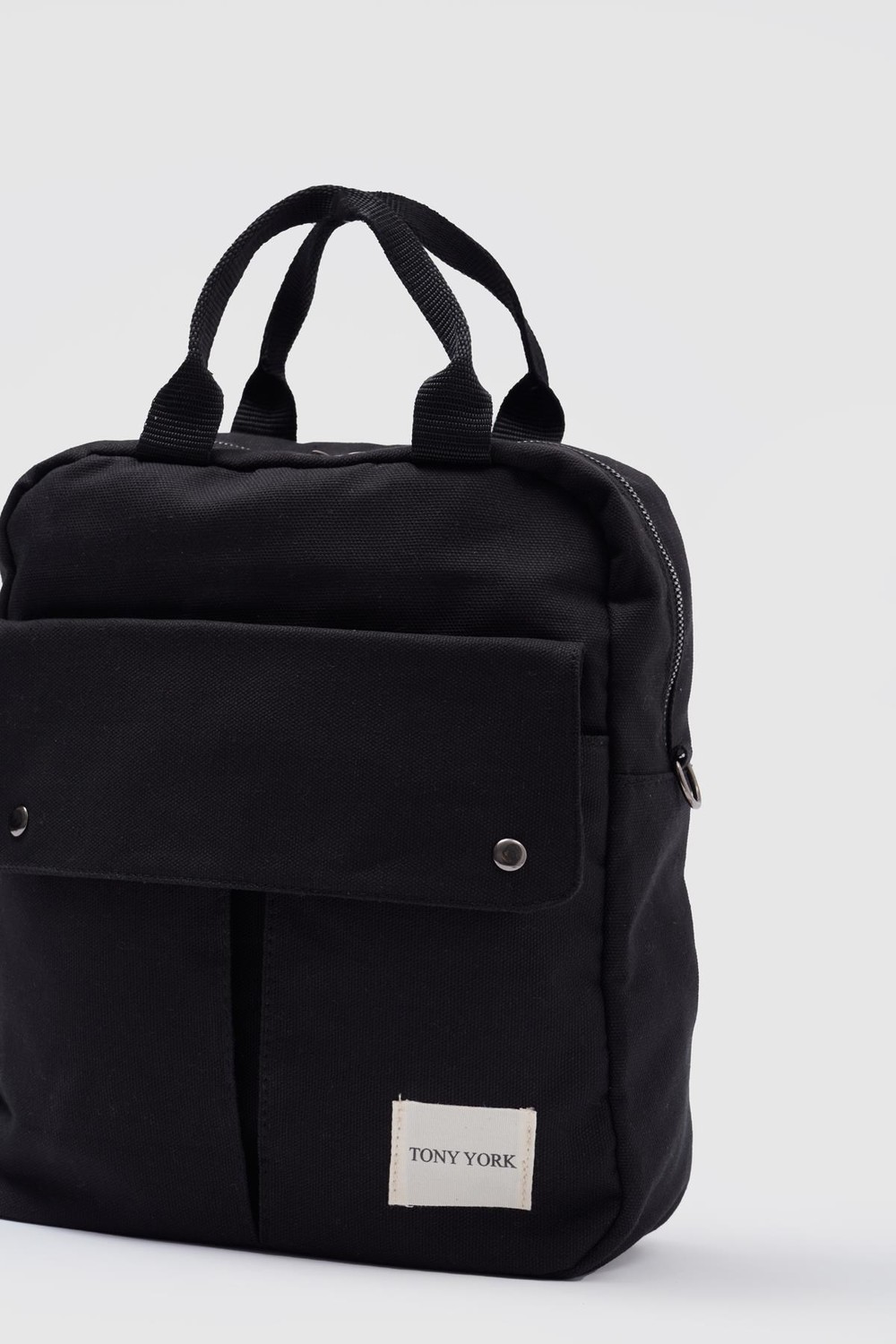 Unisex Keten Sırt Ve Kol Çantası SİYAH