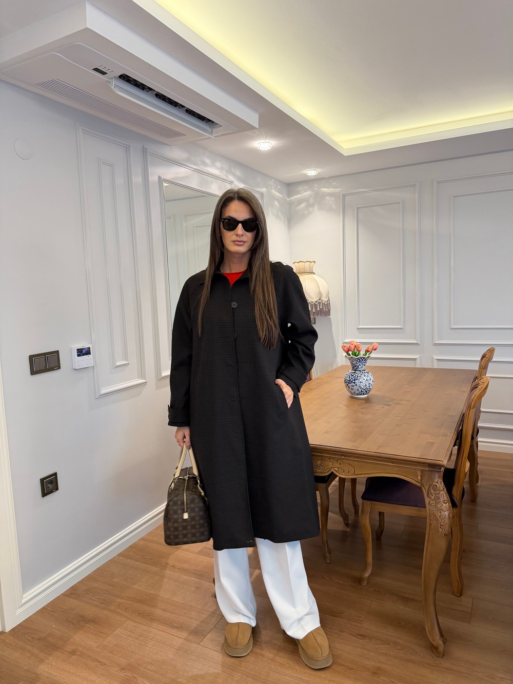 QULOVEYENİ GELENLERPötikare Astarlı Kahve Trench