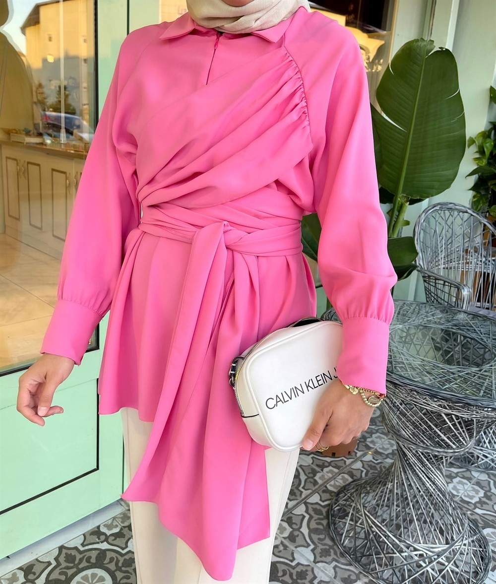 Seyma CandanoğluElbiseCROSS GÖMLEK PEMBE