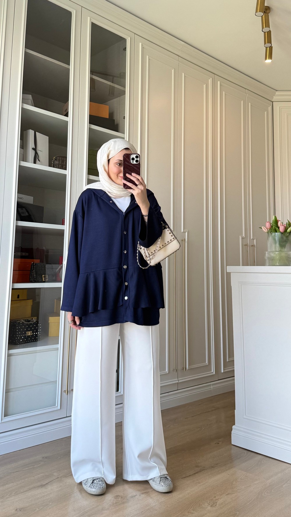 Çıtçıtlı Oysh Hırka Lacivert