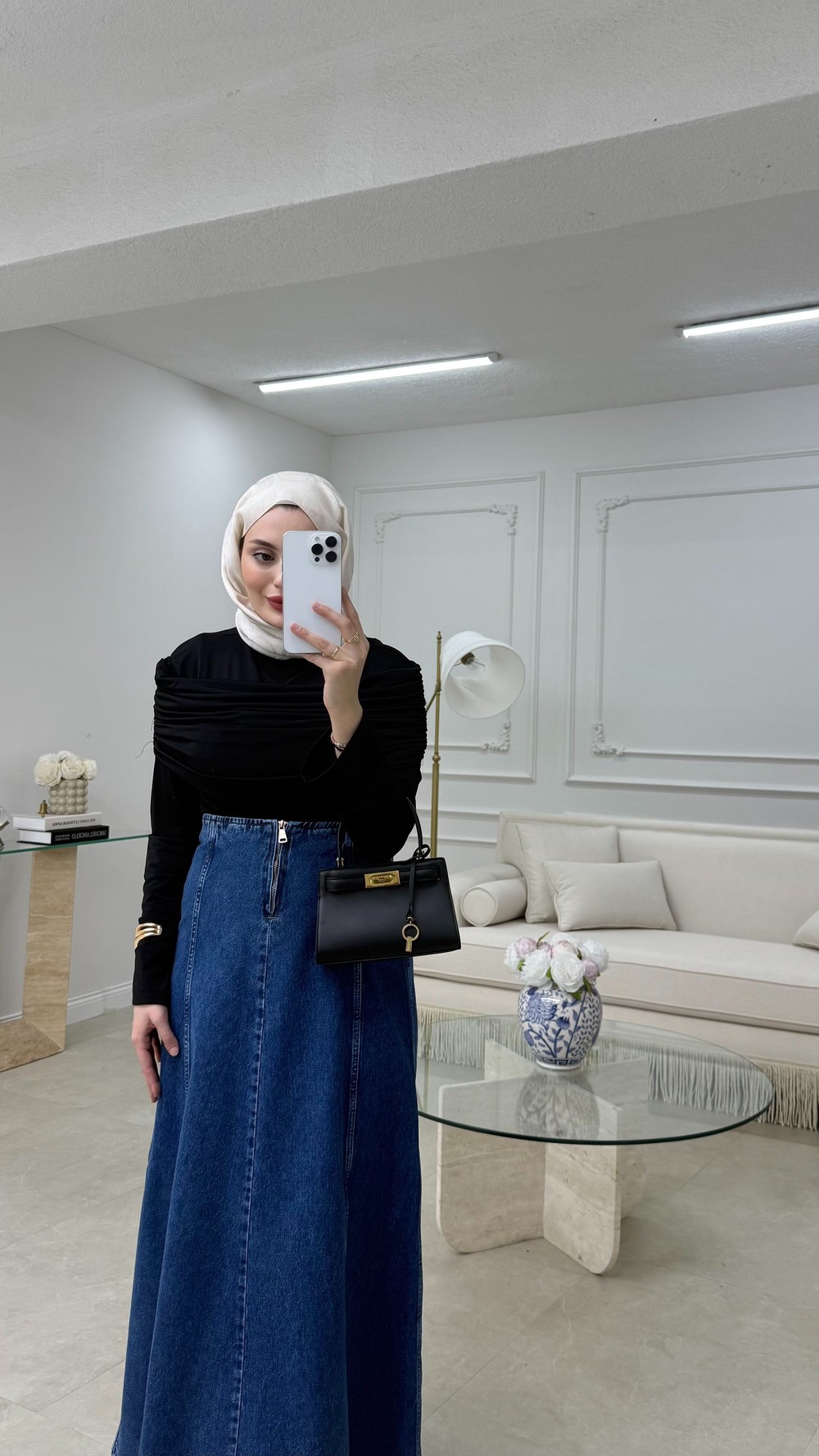 Omuz Detaylı Bluz Siyah