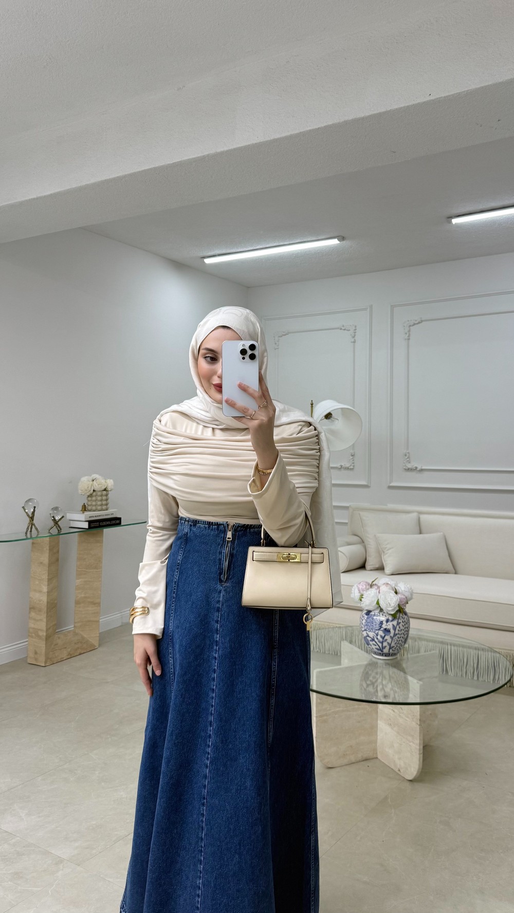 Omuz Detaylı Bluz Vizon