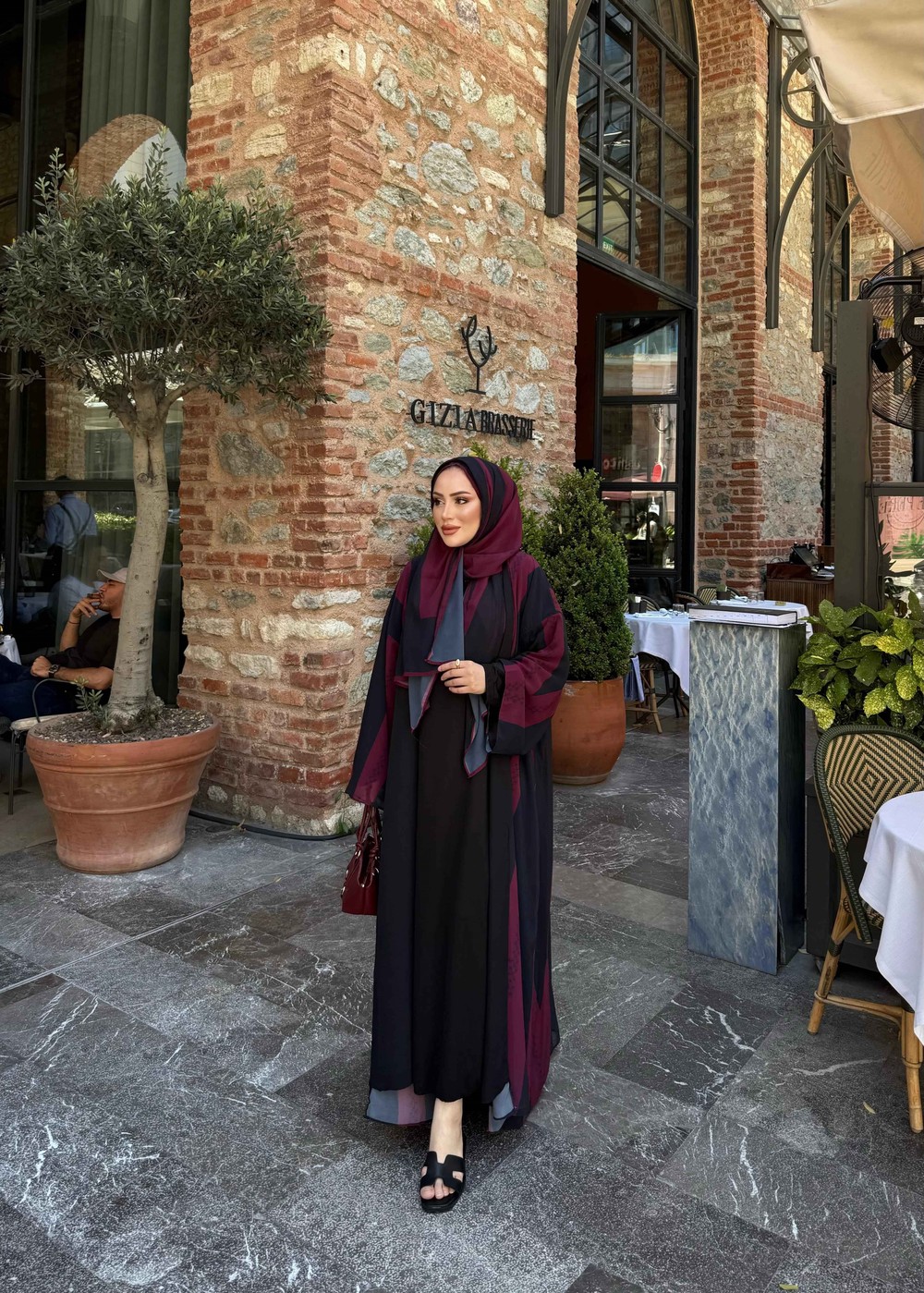 HR-1226H&R ButikKyl- Leva Şallı Abaya