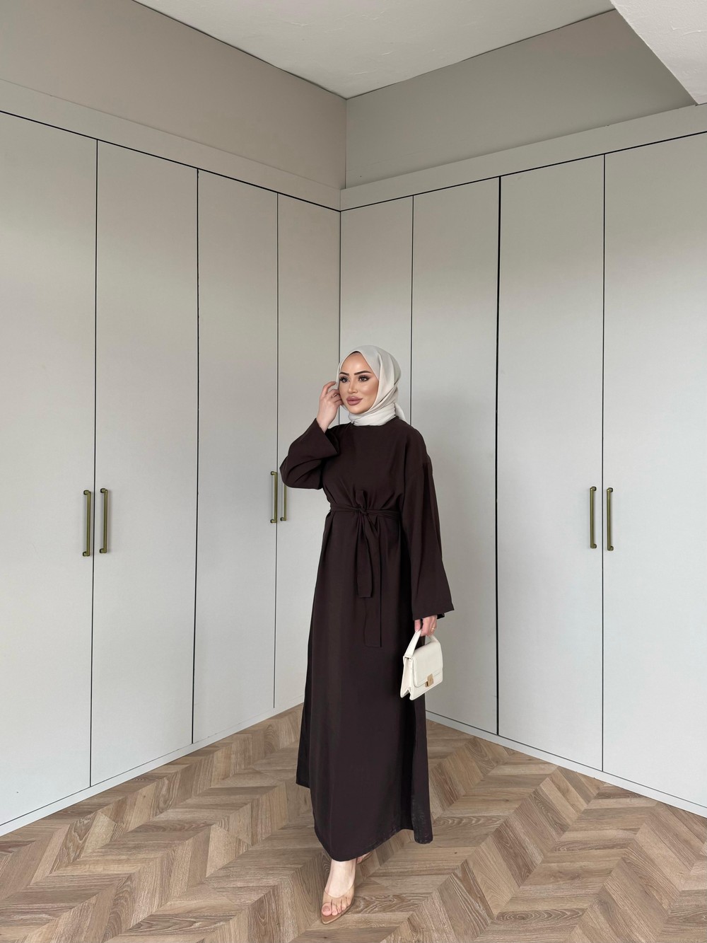 175594122210H&R ButikBella Elbise Kahve