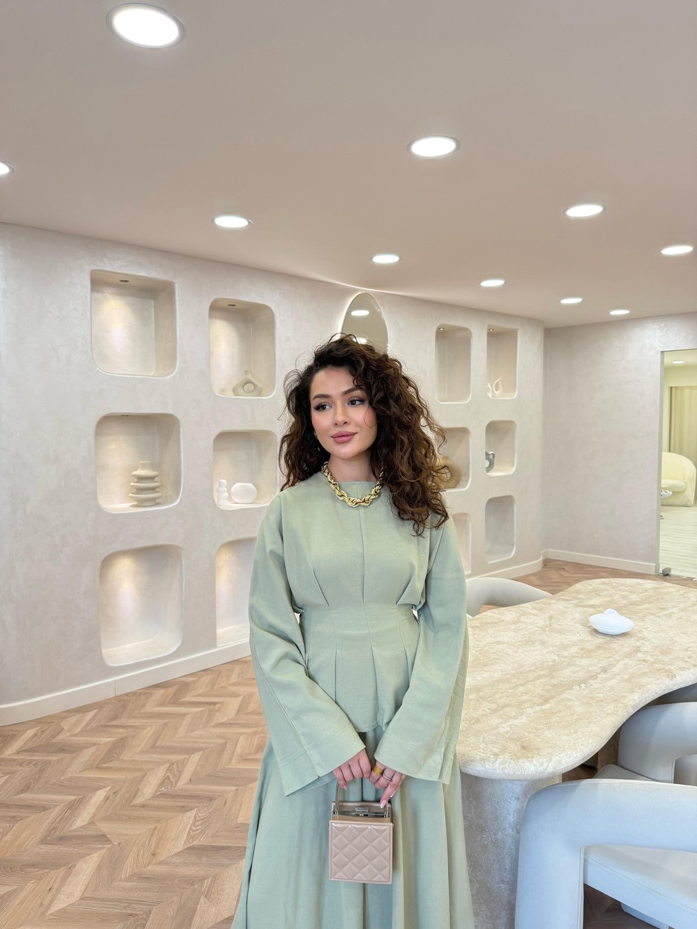 elbs-1704H&R ButikEqa Bel piliseli Takım Haki