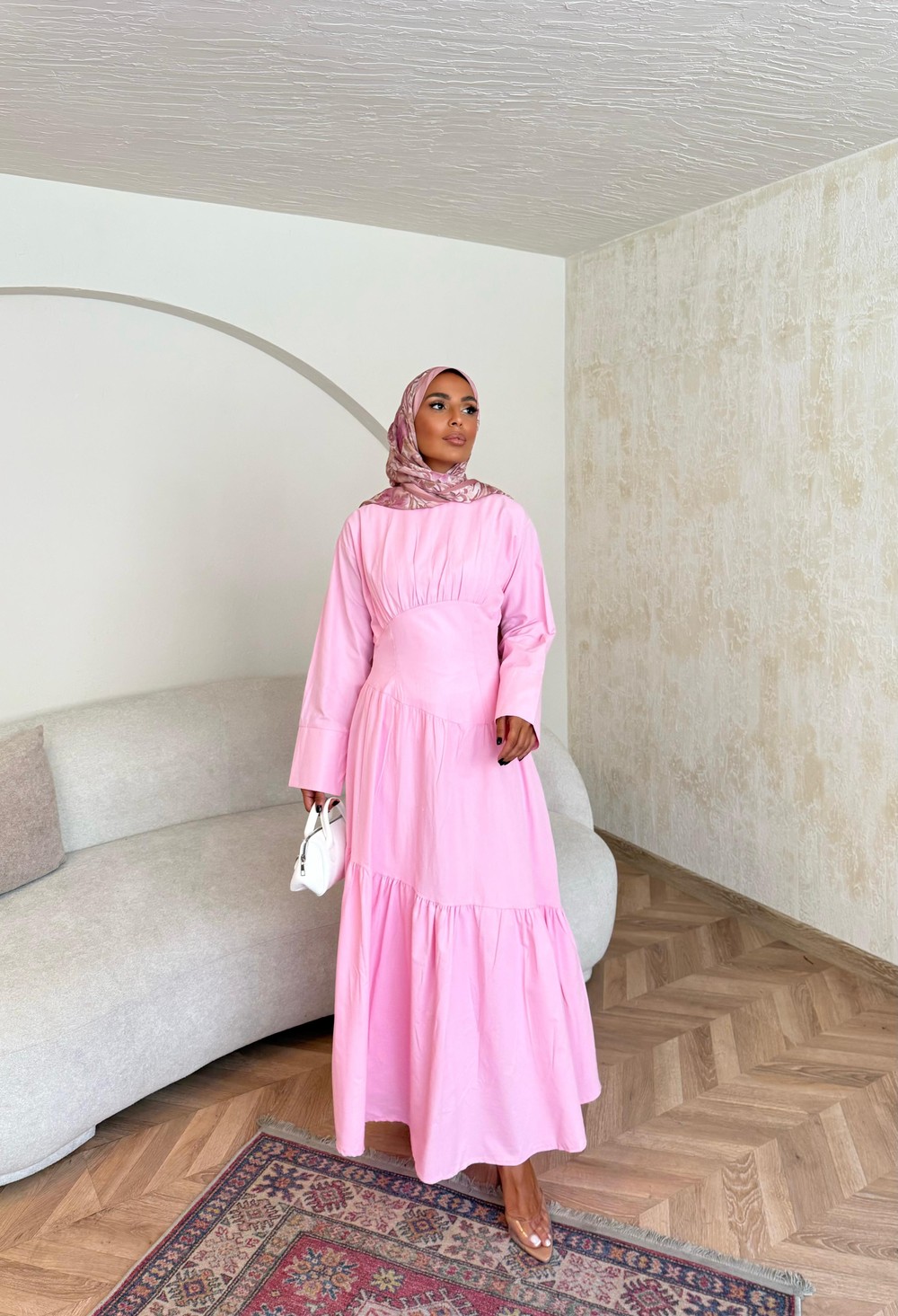 ELB-075H&R ButikMesa Elbise Pembe