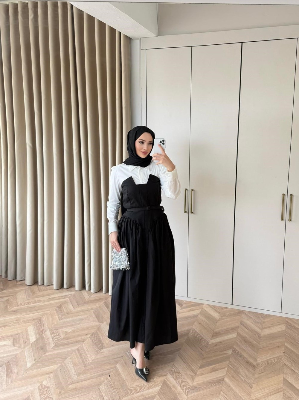HR-0440H&R ButikNG-Efa Elbise Siyah