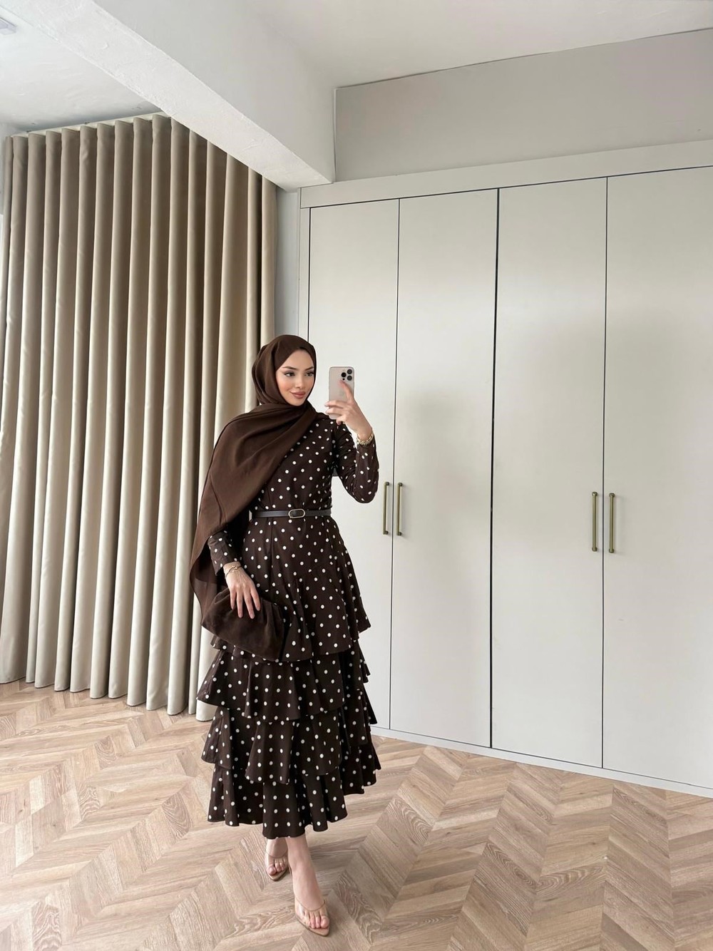 HR-0068H&R ButikTB-Şöbiyet Ponpon Elbise Acı Kahve
