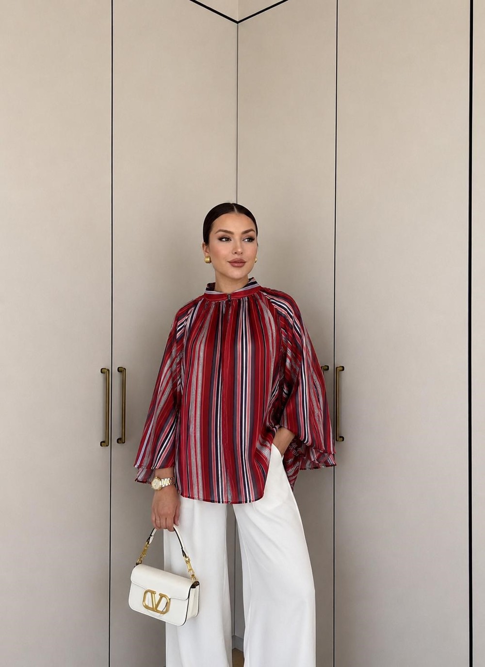 HR-2850H&R Butik0011- Arlina Gömlek Bordo