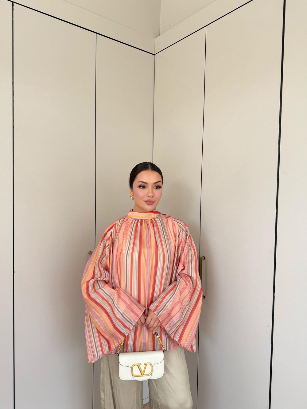 HR-1488H&R Butik0011- Arlina Gömlek Mercan