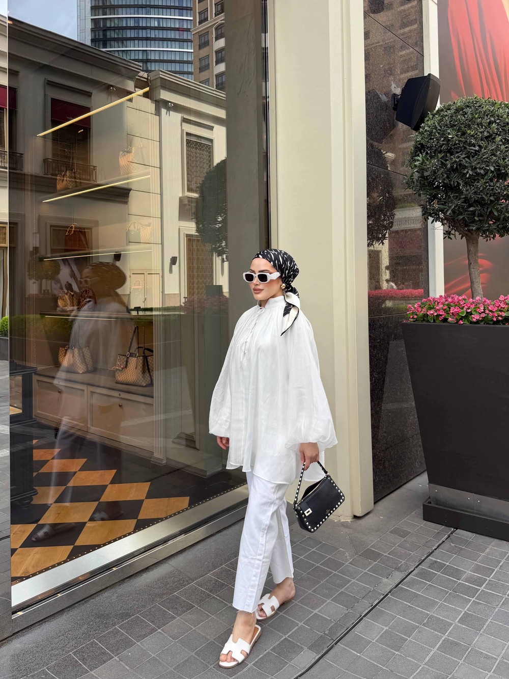 HR-1112H&R ButikQu- Aşla Ön Düğmeli Gömlek Beyaz