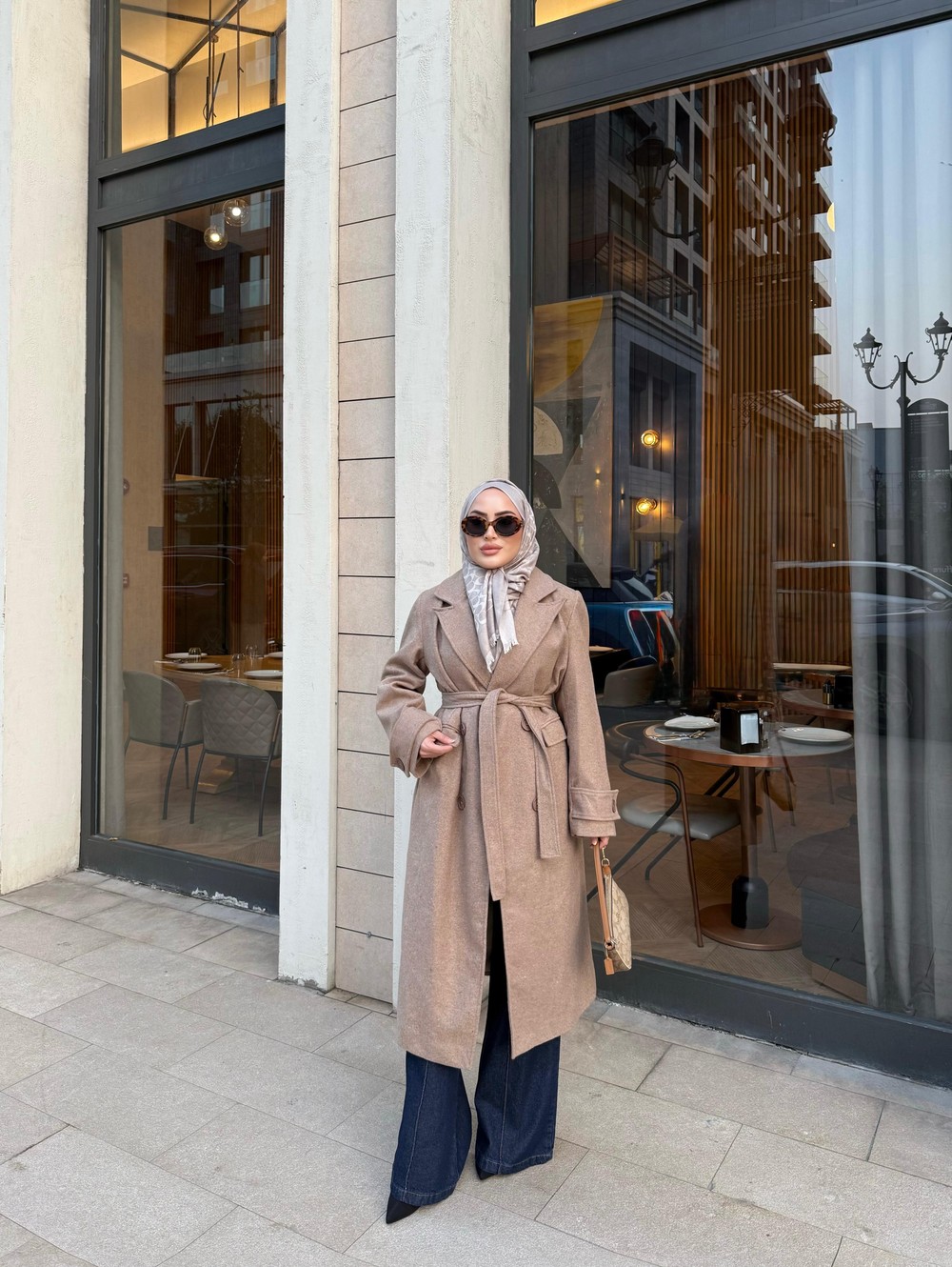 MNT-28H&R ButikLondon Kaşe Mont Bej