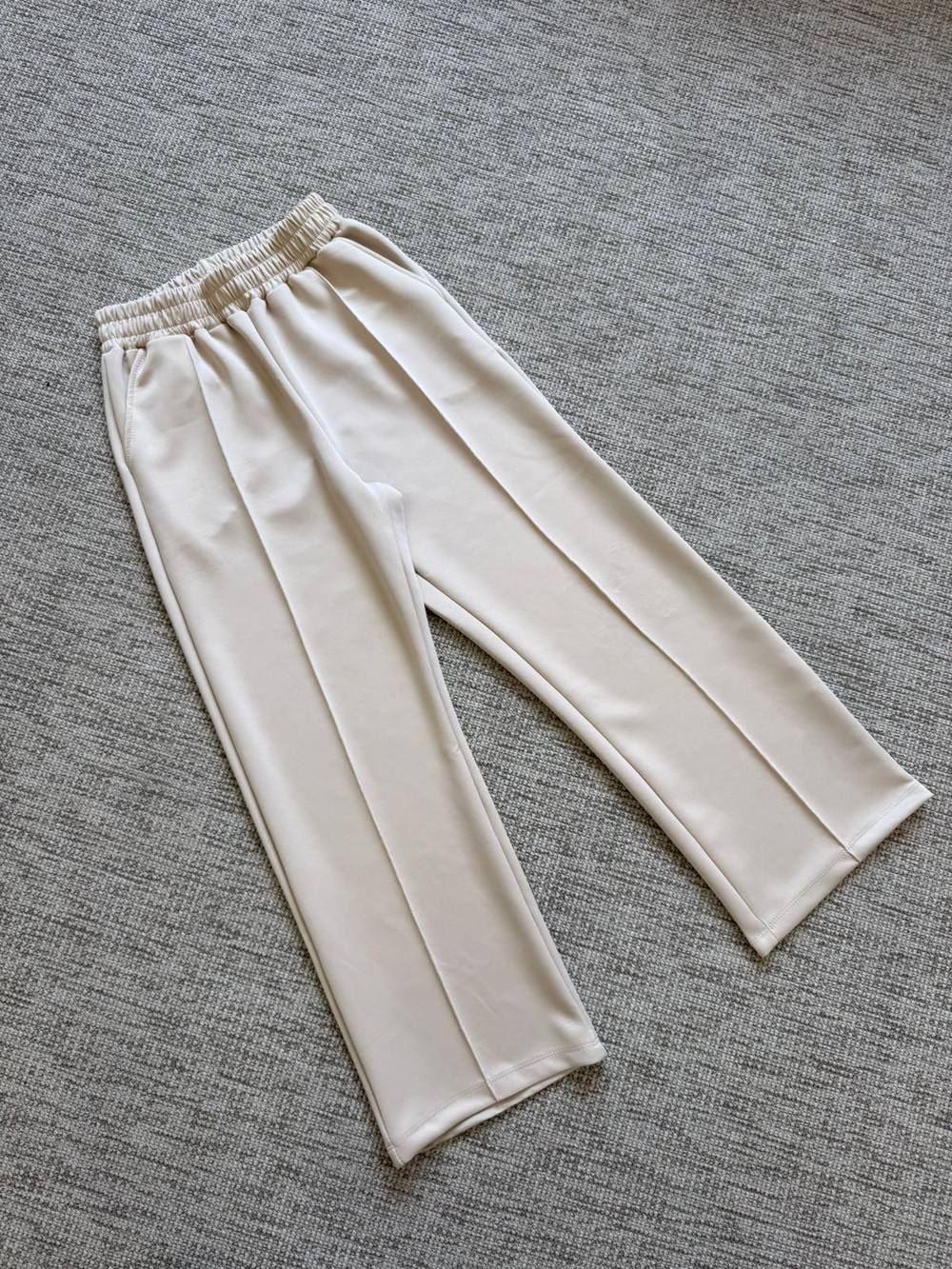 PANTLN-78H&R ButikÇımalı Scuba Bol Pantolon Bej