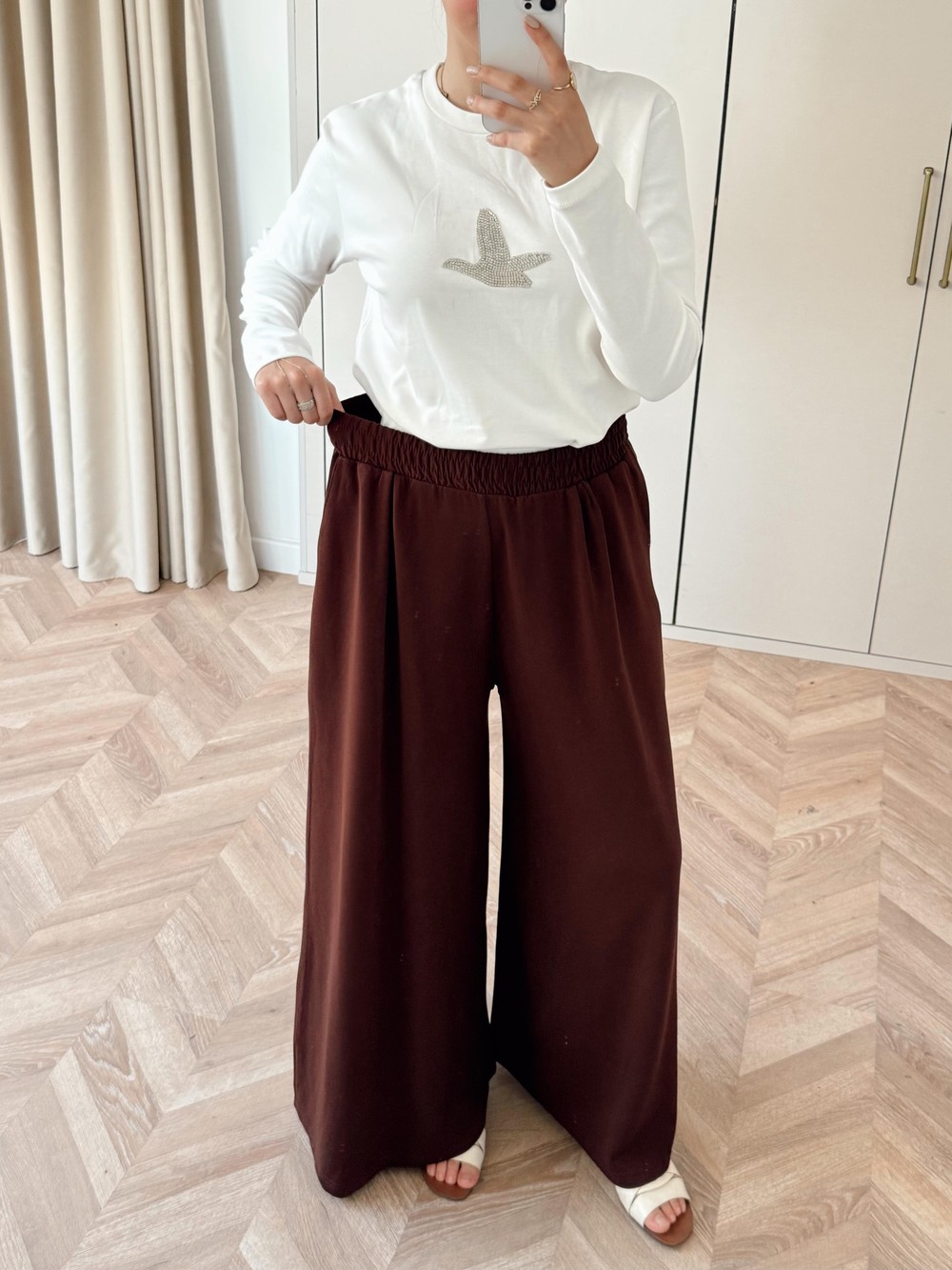 HR-0876H&R ButikMB - Bol oysh Pantolon Kahverengi