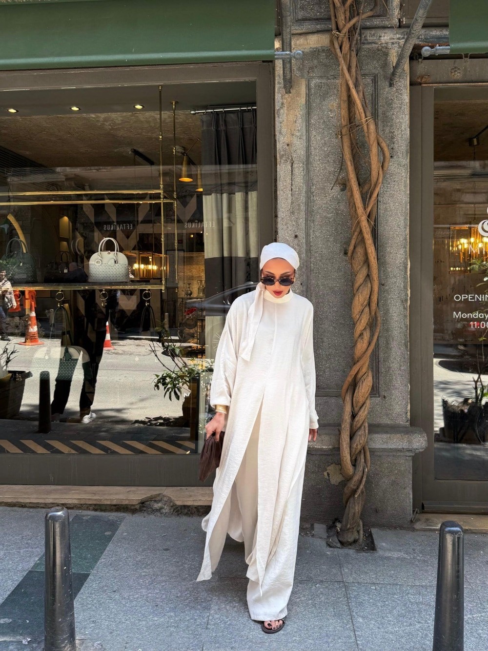 HR-0630H&R ButikBel-Esla 3'lü Takım Beyaz Ekru