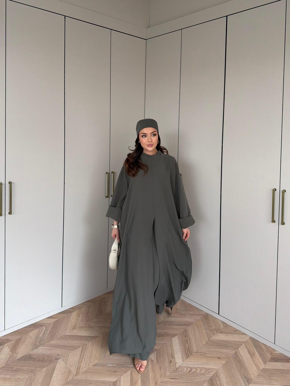HR-0425H&R ButikBel-Esla 3'lü Takım Haki