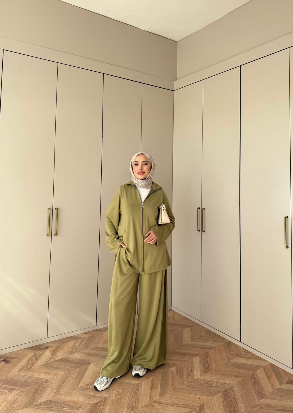 TAKM-1814H&R ButikDesli Oysh Takım Yağ Yeşili