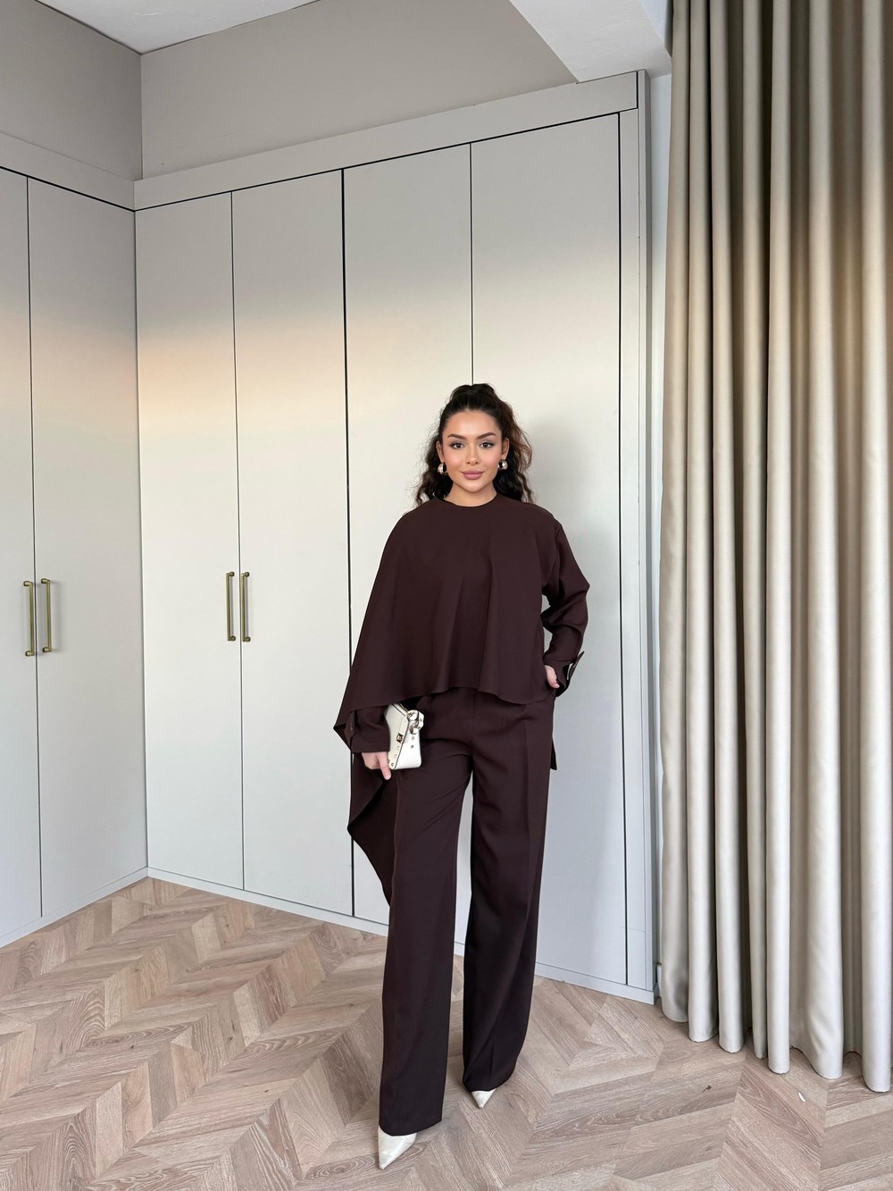 TKM-2019H&R ButikDuq-Elmas Krep Takım Acı Kahve