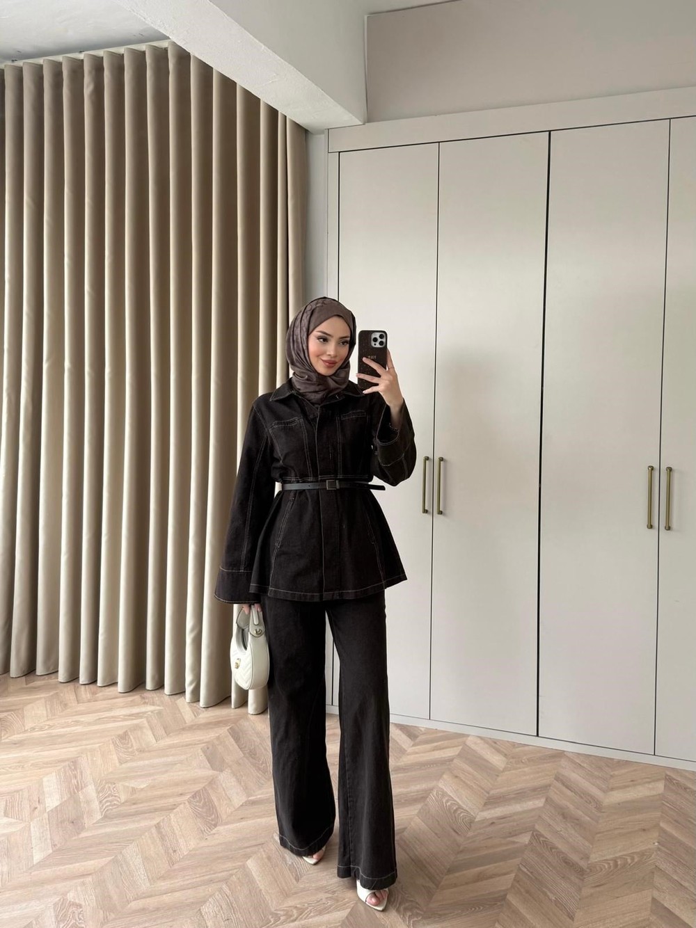 HR-0087H&R ButikFuş-Levanti Kot Takım Acı Kahve