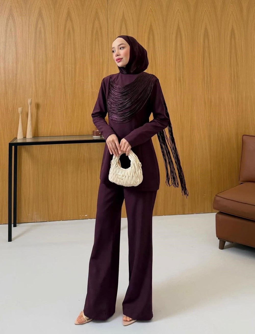 HR-0706H&R ButikFuş-Leydi Takım Bordo