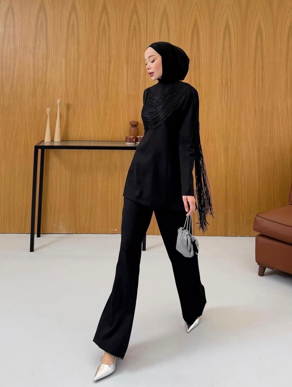 HR-0706H&R ButikFuş-Leydi Takım Siyah