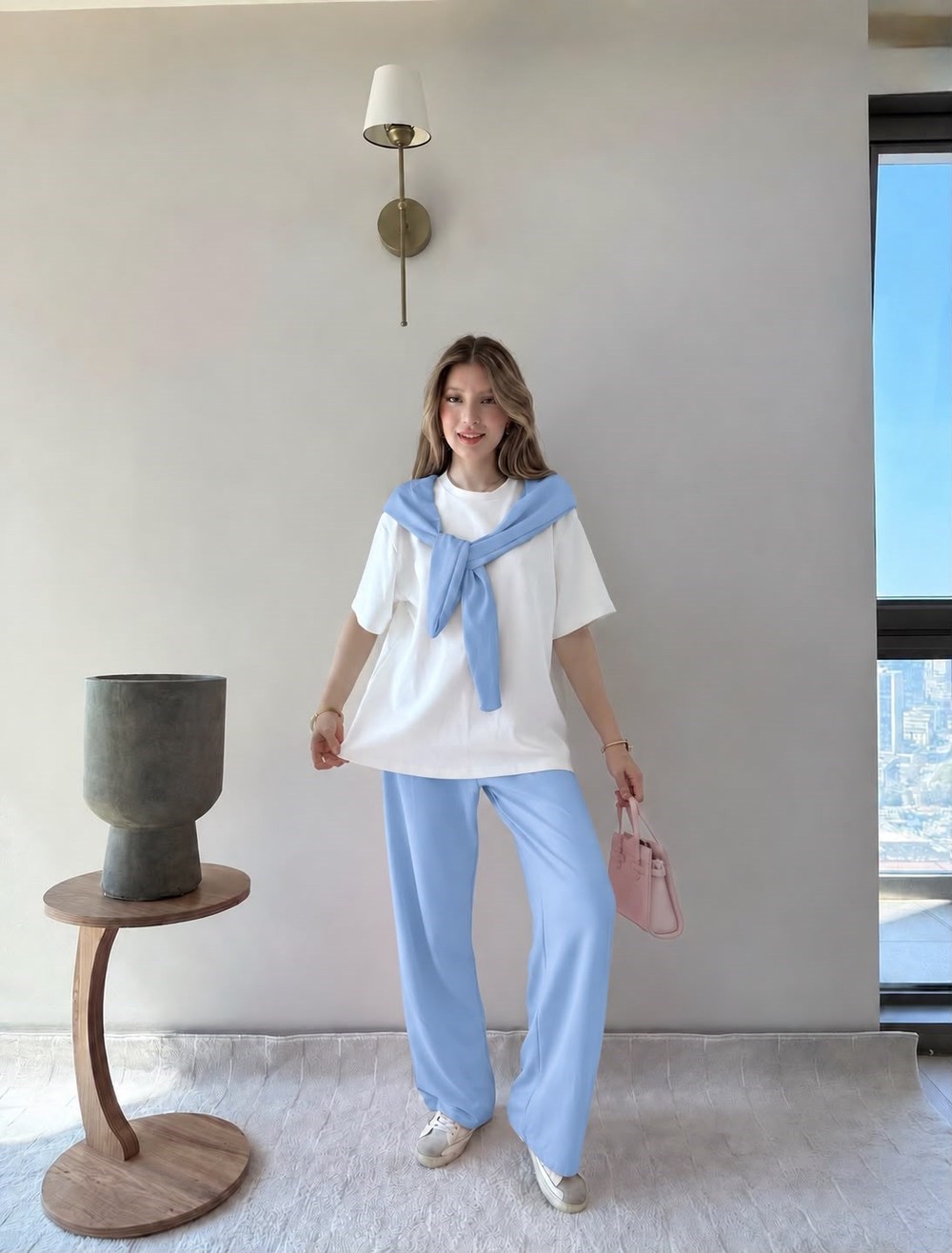 HR-3230H&R ButikHap- Atkılı Kısakol Takım Bebe Mavi