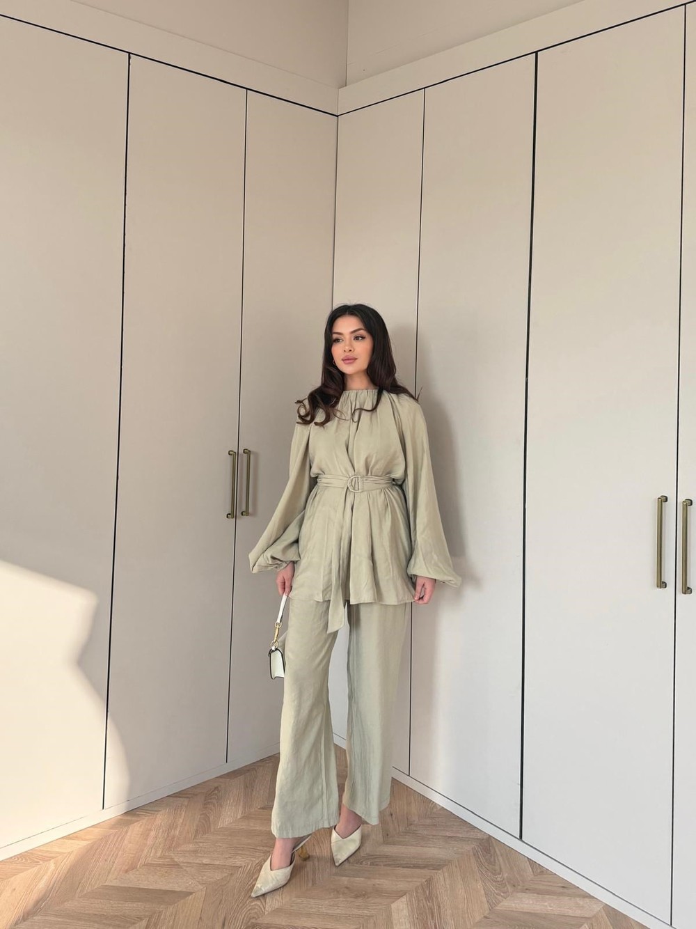 TAKM-2299H&R ButikHen-Safia Modal Takım Bej