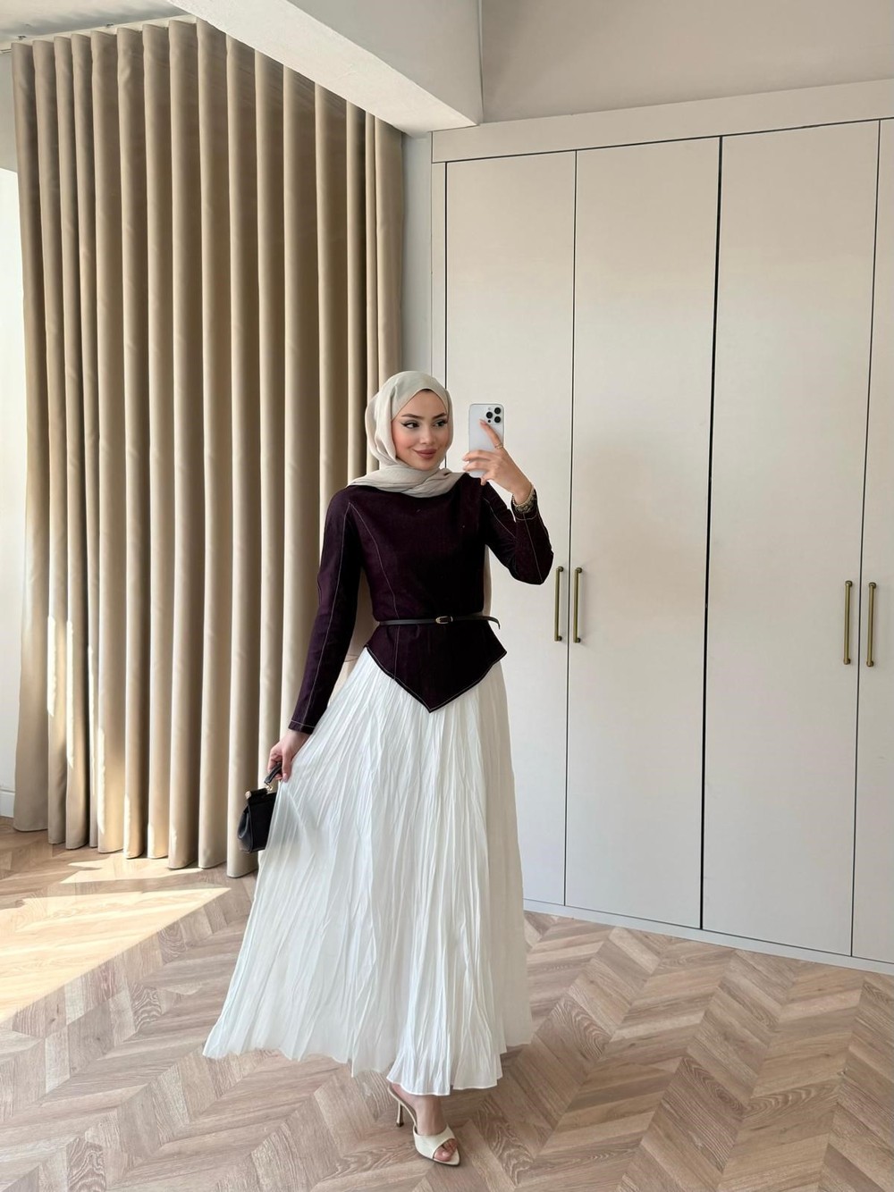 HR-0324H&R ButikHew- Lisa Etekli Takım Mürdüm