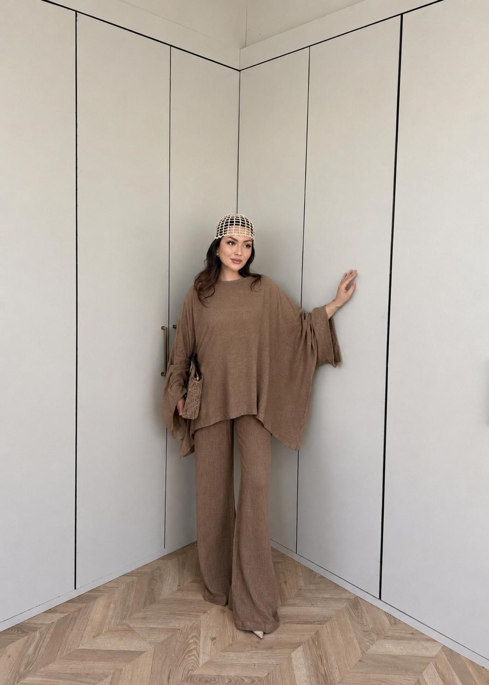 HR-1132H&R ButikHot- Dise Keten Takım Kahve