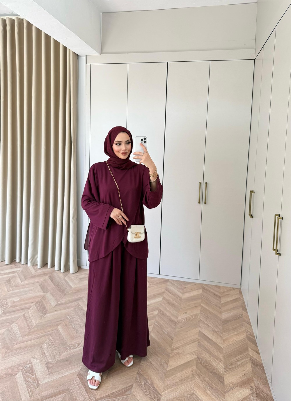 HR-0908H&R ButikMB - Afra Ön V Oysh Takım Bordo