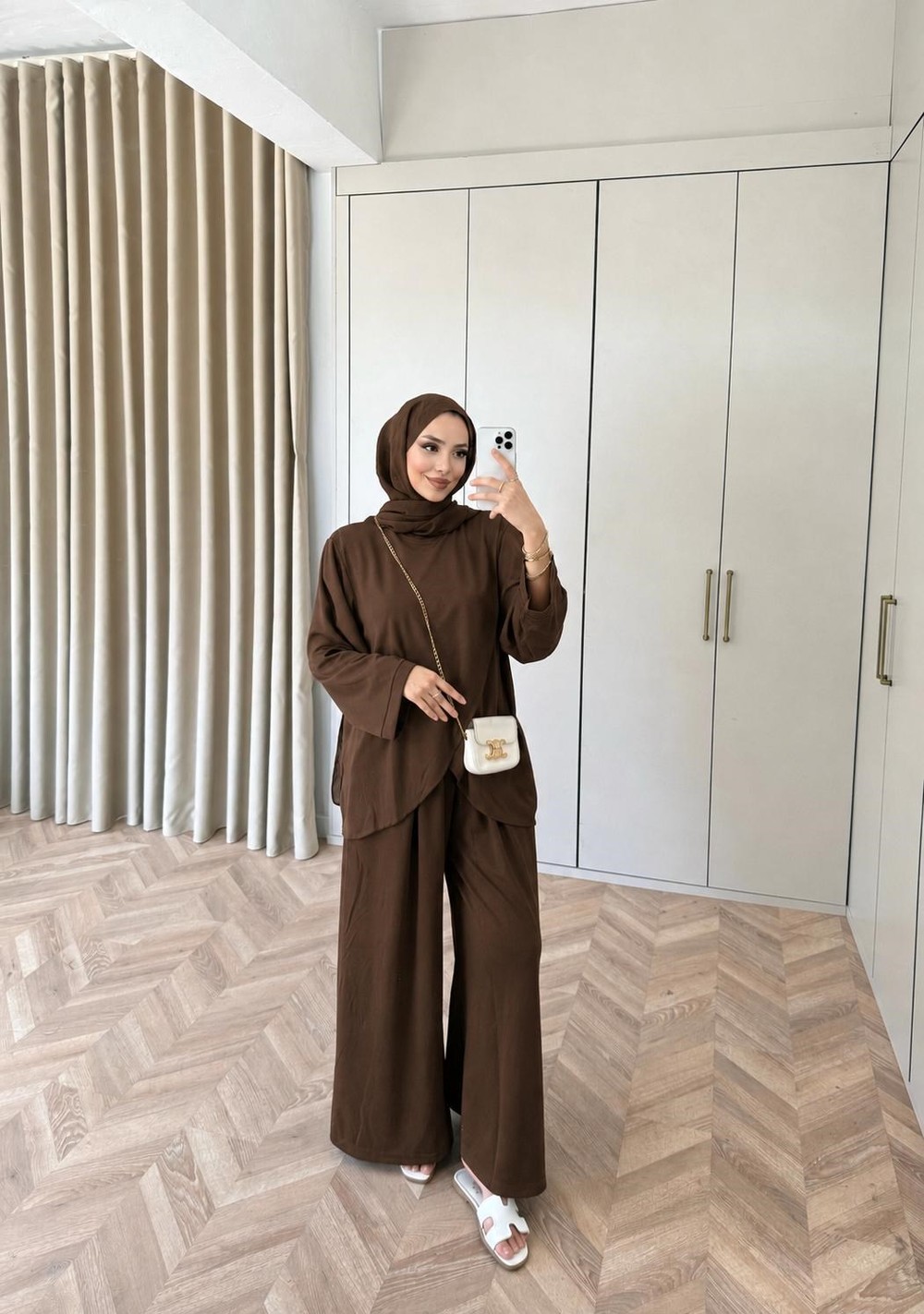 HR-1505H&R ButikMB - Afra Ön V Oysh Takım Kahve