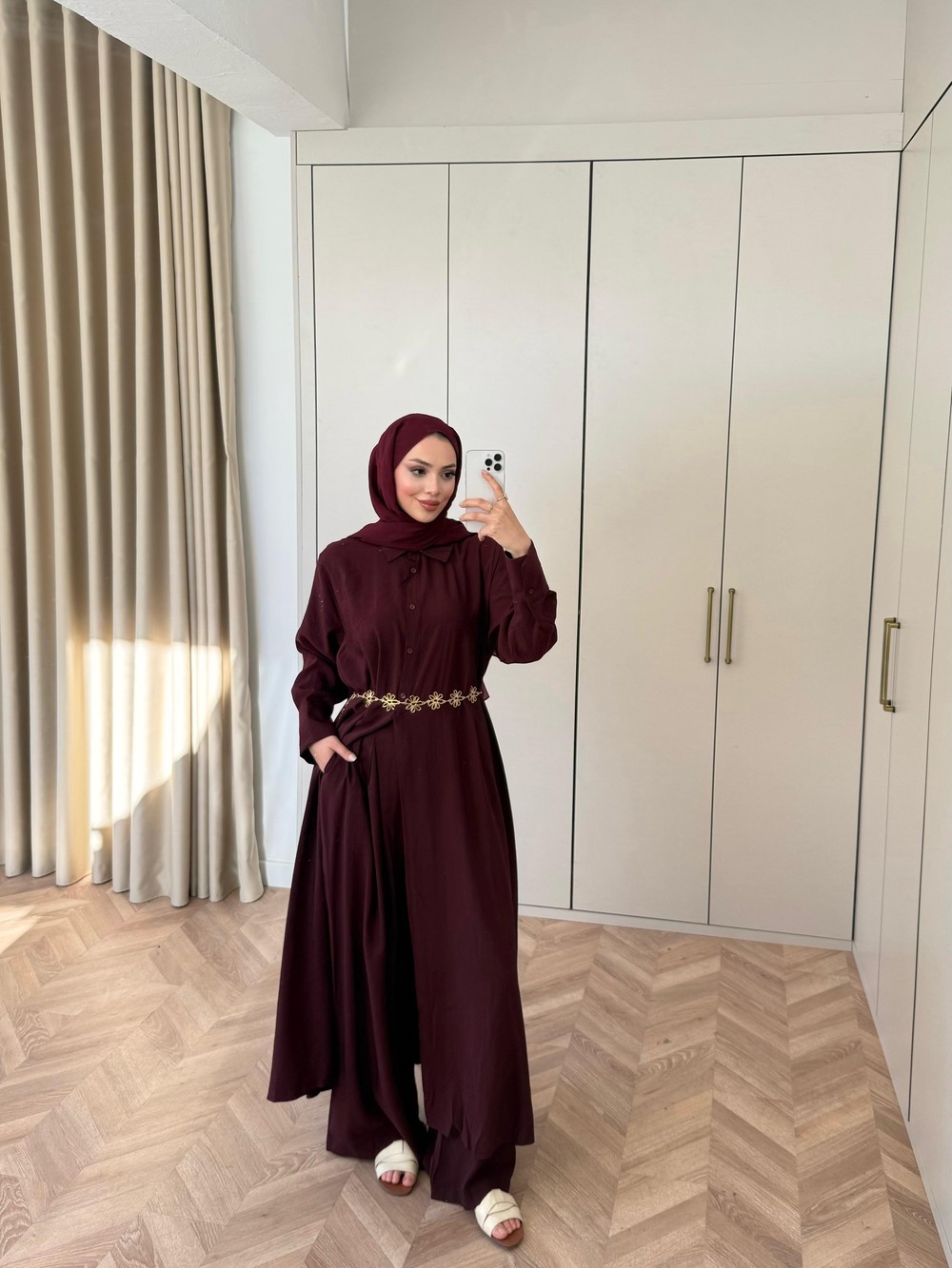 HR-0869H&R ButikMb- Ferlaw 2 Li Takım Bordo