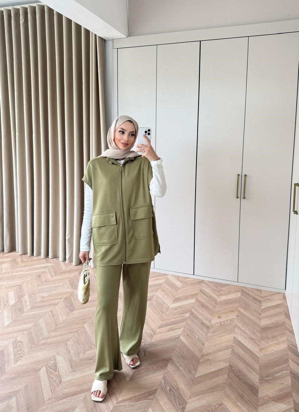 HR-0672H&R ButikMB - Newa Oysh Yelekli Takım Haki
