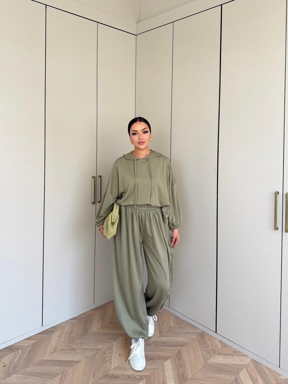 HR-1458H&R ButikPol- Rosa Paça Lastikli Oysh Takım Haki