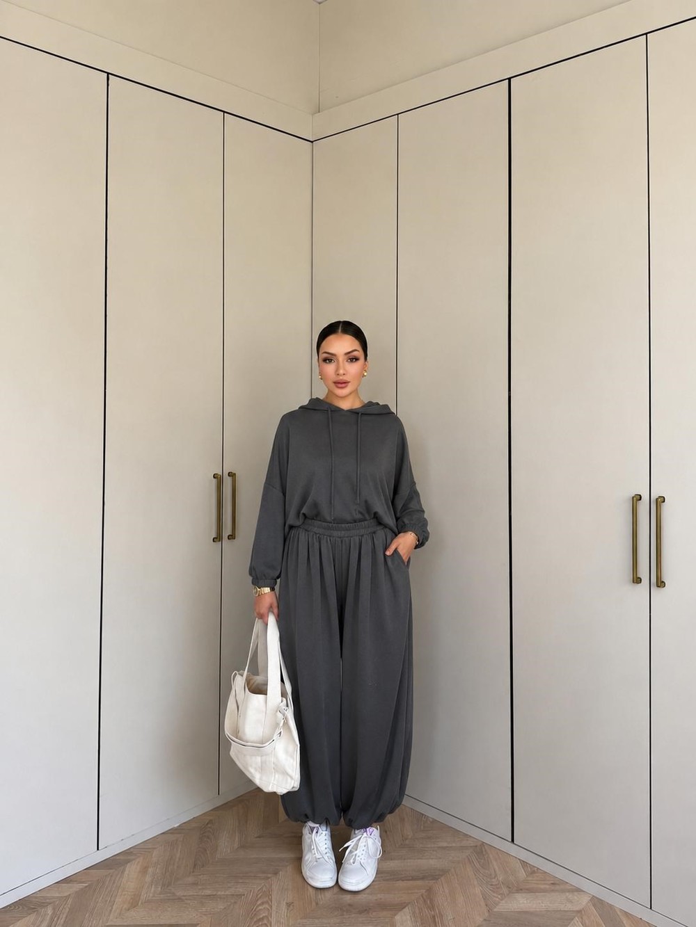 HR-2851H&R ButikPol- Rosa Paça Lastikli Oysh Takım Antrasit