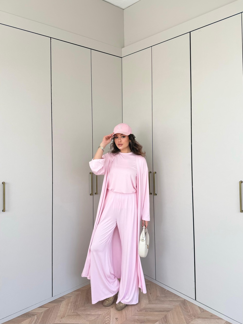 HR-0762H&R ButikPW- Edas 3'Lü Takım Pembe