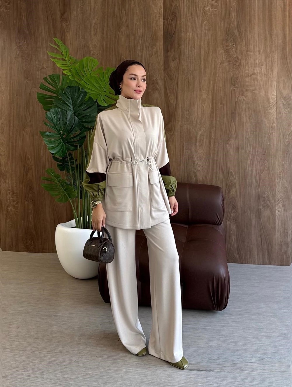 HR-2854H&R ButikPw- Elna Oysh Takım Bej