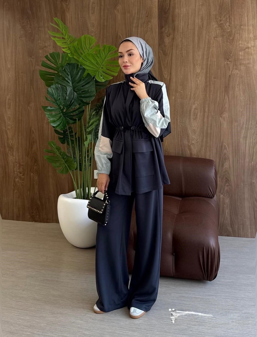 HR-2854H&R ButikPw- Elna Oysh Takım Lacivert