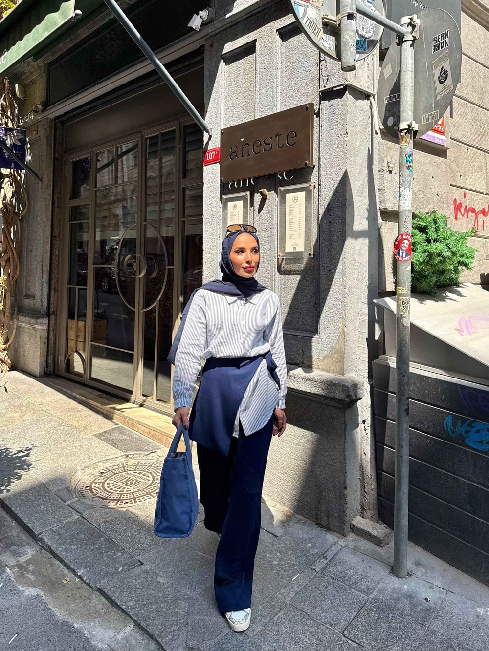 HR-0651H&R ButikPW - Fela Çizgi Detaylı Atkılı Oysh Takım Lacivert