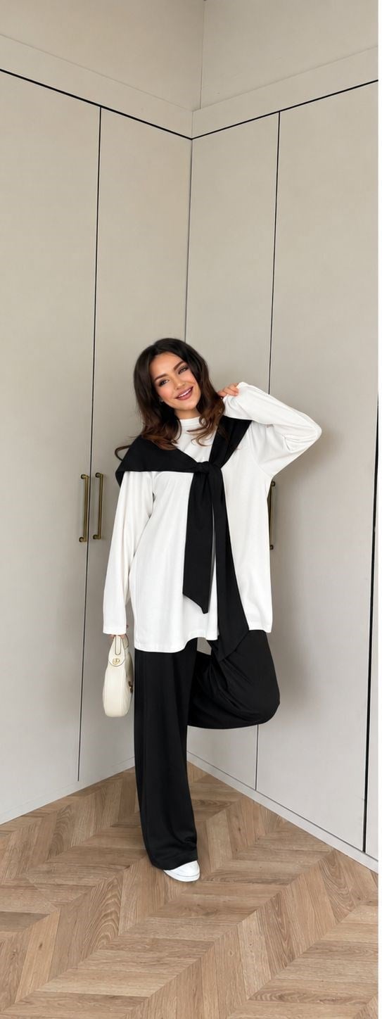HR-0719H&R ButikPW- Nisal Atkılı Oysh Takım Siyah