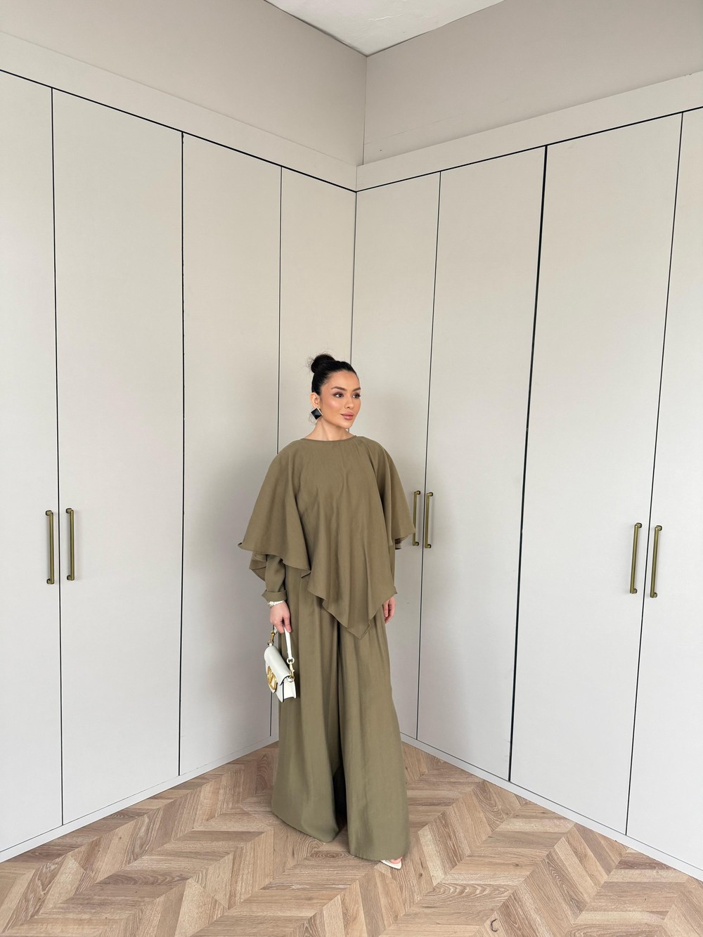 TAKM-2337H&R ButikQu-Elas Modal Takım Haki
