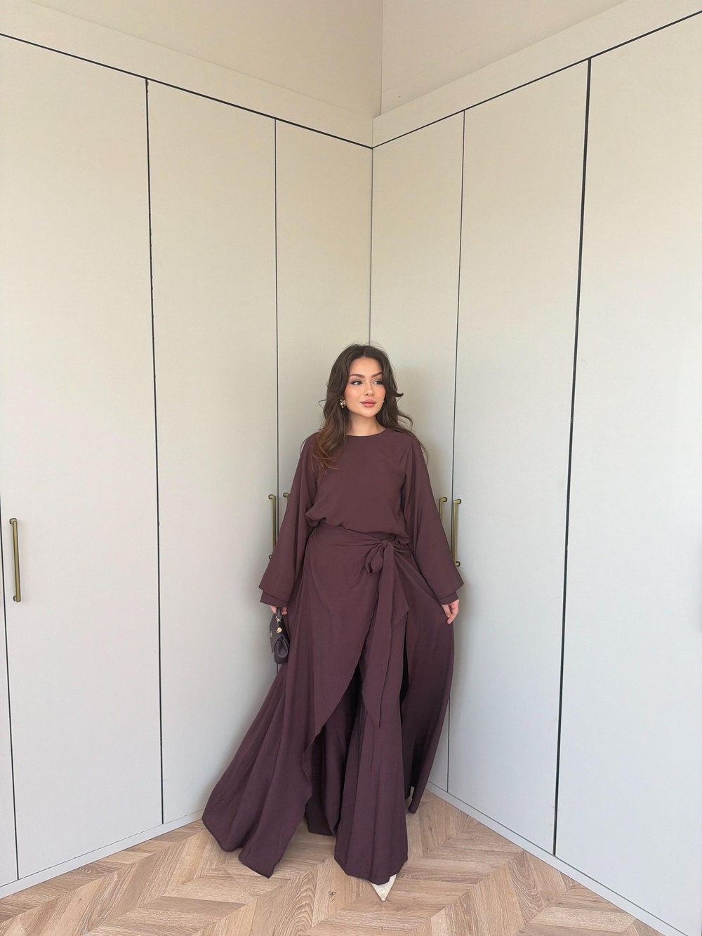 HR-1040H&R ButikQu- Nehir Takım Kahve