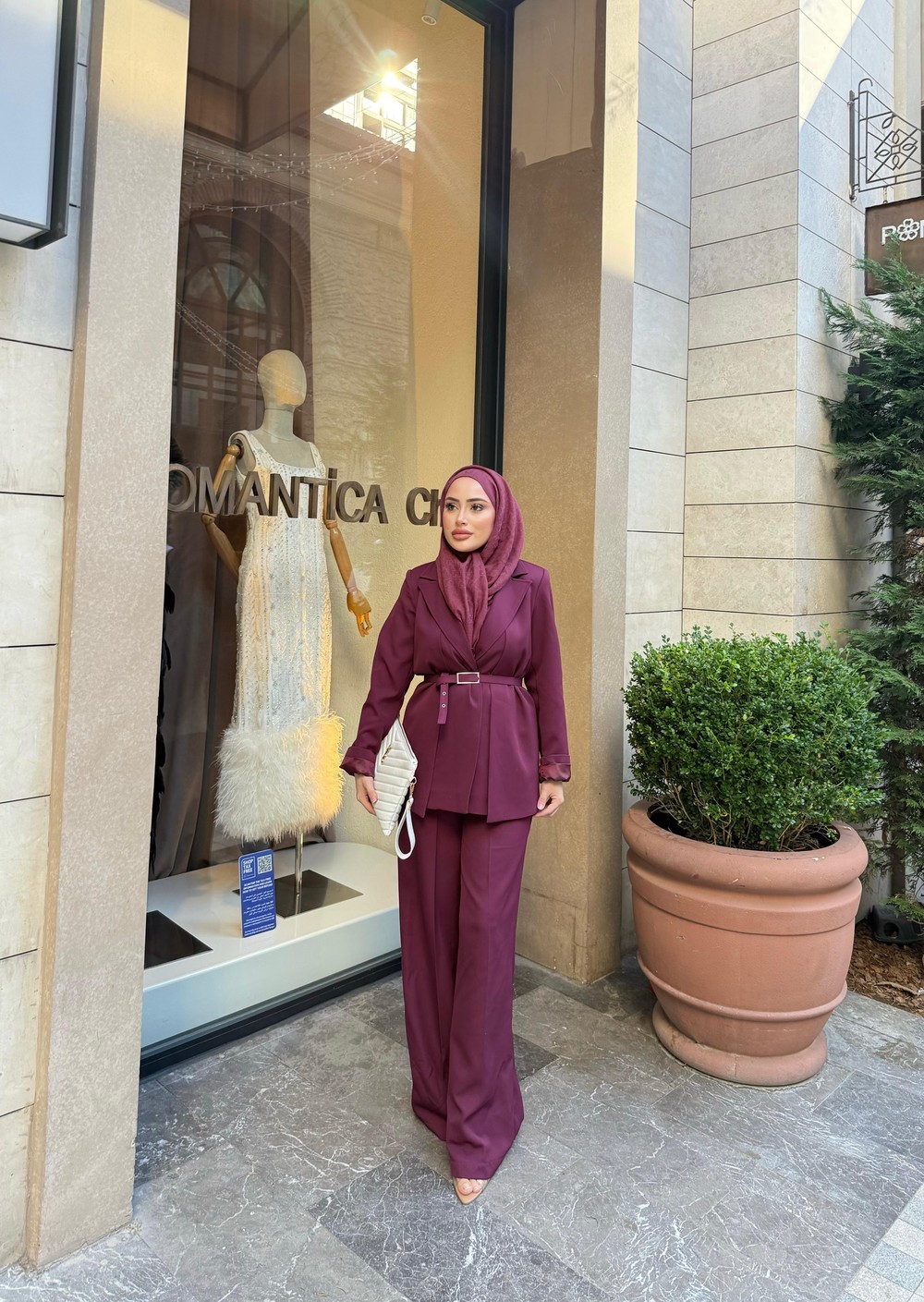 TAKM-1808H&R ButikQu Takım Mürdüm